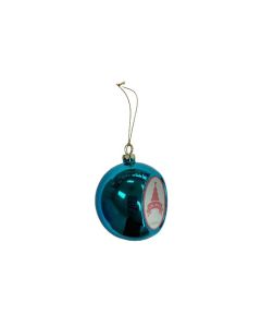 BOLA DE NAVIDAD AZUL CON PLACA SUBLIMABLE