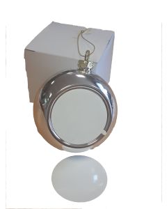 Bola de Navidad plateada con placa sublimable