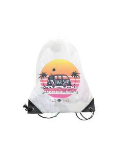 BOLSA/MOCHILA MERIENDA CON CORDÓN NEGRO.