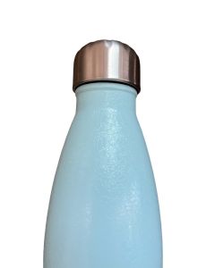 BOTELLA ACERO INOXIDABLE 500 ML. EFECTO PINTURA (CELESTE)