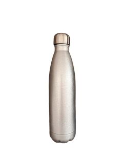 BOTELLA ACERO INOXIDABLE 500 ML. EFECTO PINTURA (PLATA)