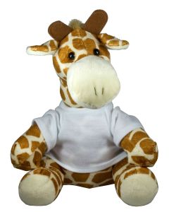 PELUCHE JIRAFA 20-22 CM. C/CAMISETA PARA SUBLIMACIÓN.