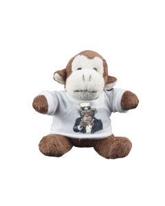 LLAVERO PELUCHE MONO 8 CM. C/ CAMISETA.