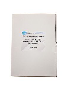PAPEL SUBLIMACIÓN HSX-EXTRA. TAMAÑO A4. PAQ. 100 UDS.