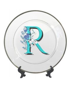 PLATO CERÁMICA CON BORDE DORADO DE 21 CM. DIAM. PARA SUBLIMACIÓN