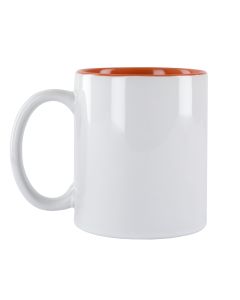 TAZA CON INTERIOR COLOR NARANJA PARA SUBLIMACIÓN