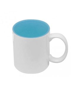 TAZA DE PLASTICO INTERIOR CELESTE