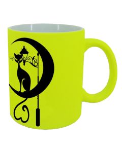 TAZA FLUO MATE AMARILLA