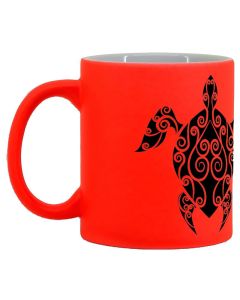 TAZA FLUO MATE ROJA