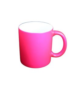 TAZA FLUOR MATE ROSA