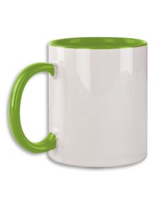 TAZA INTERIOR Y ASAS VERDE CLARO PARA SUBLIMACIÓN