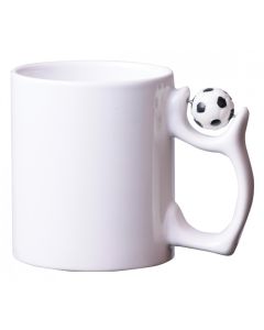 TAZA PARA SUBLIMACIÓN PREMIUM AAA CON MOTIVO PELOTA FÚTBOL
